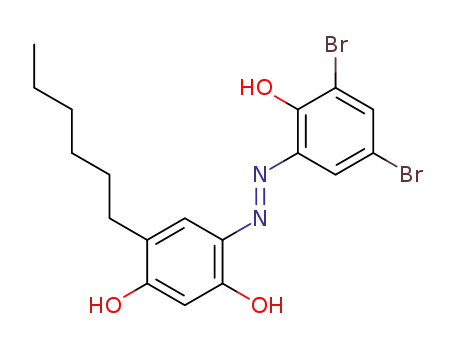 Molecular Structure of 3565-32-0 (4-[(3,5-Dibromo-2-hydroxyphenyl)azo]-6-hexylresorcinol)