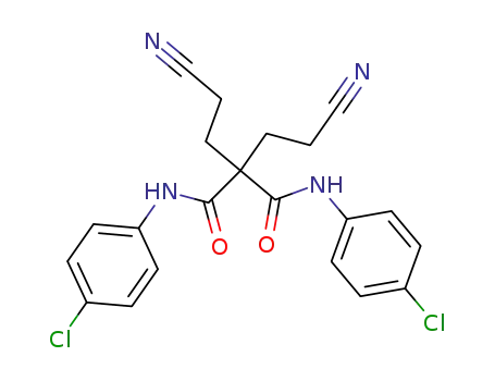 Molecular Structure of 5199-60-0 (Propanediamide, N,N'-bis(4-chlorophenyl)-2,2-bis(2-cyanoethyl)-)