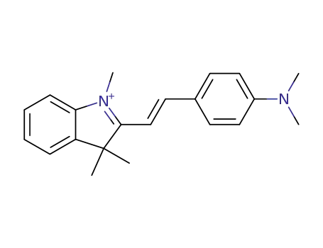 Molecular Structure of 42279-61-8 (3H-Indolium, 2-[2-[4-(dimethylamino)phenyl]ethenyl]-1,3,3-trimethyl-)