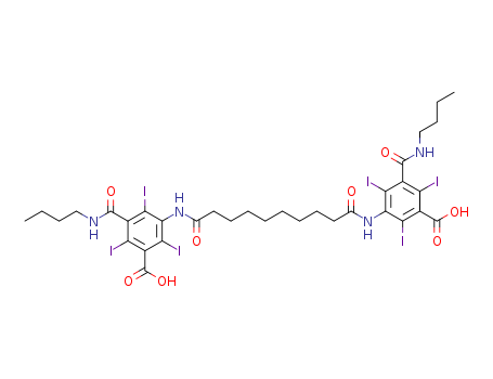 Molecular Structure of 13064-72-7 (Isophthalamic acid,5,5'-(sebacoyldiimino)bis[N-butyl-2,4,6-triiodo- (7CI,8CI))