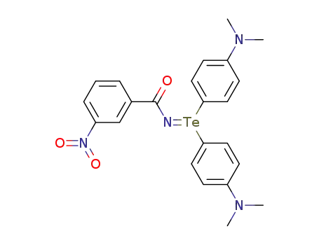 Molecular Structure of 71150-51-1 (Benzenamine, 4,4'-[(3-nitrobenzoyl)tellurinimidoyl]bis[N,N-dimethyl-)