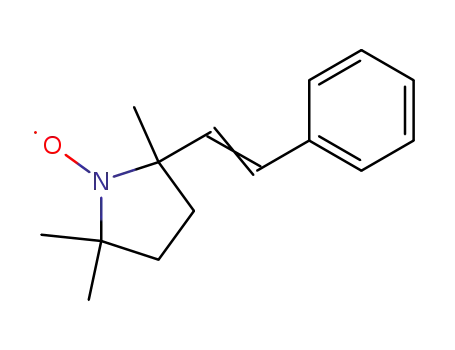 1-Pyrrolidinyloxy, 2,2,5-trimethyl-5-(2-phenylethenyl)-