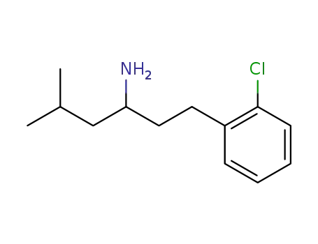 Molecular Structure of 6396-91-4 (Benzenepropanamine, 2-chloro-a-(2-methylpropyl)-)