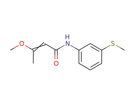 Molecular Structure of 61578-98-1 (2-Butenamide, 3-methoxy-N-[3-(methylthio)phenyl]-)