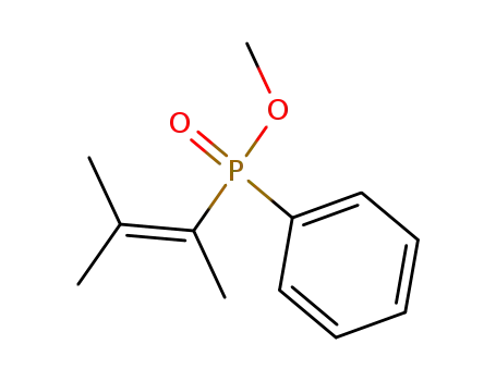 Molecular Structure of 67515-43-9 (Phosphinic acid, (1,2-dimethyl-1-propenyl)phenyl-, methyl ester)