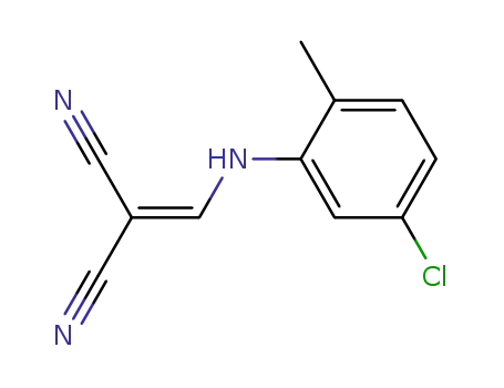 Molecular Structure of 67769-56-6 (Propanedinitrile, [[(5-chloro-2-methylphenyl)amino]methylene]-)