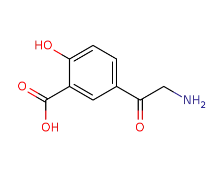Molecular Structure of 19834-23-2 (Benzoic acid, 5-(aminoacetyl)-2-hydroxy-)