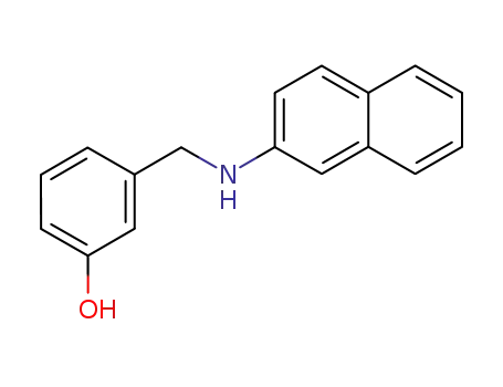 Molecular Structure of 63759-95-5 (Phenol, 3-[(2-naphthalenylamino)methyl]-)