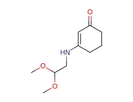 Molecular Structure of 64448-21-1 (2-Cyclohexen-1-one, 3-[(2,2-dimethoxyethyl)amino]-)