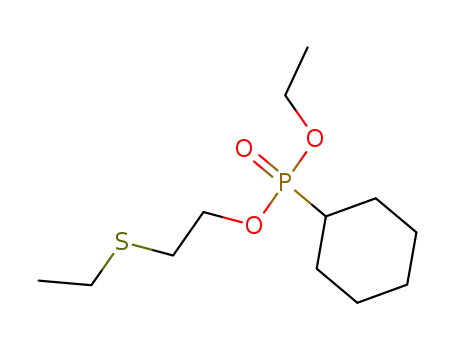 Molecular Structure of 61499-93-2 (Phosphonic acid, cyclohexyl-, ethyl 2-(ethylthio)ethyl ester)