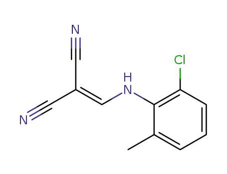 Molecular Structure of 67769-57-7 (Propanedinitrile, [[(2-chloro-6-methylphenyl)amino]methylene]-)