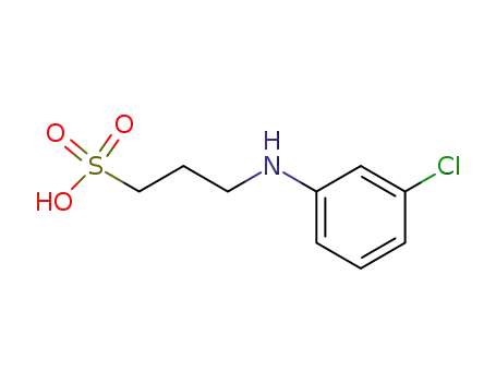 Molecular Structure of 71703-05-4 (1-Propanesulfonic acid, 3-[(3-chlorophenyl)amino]-)