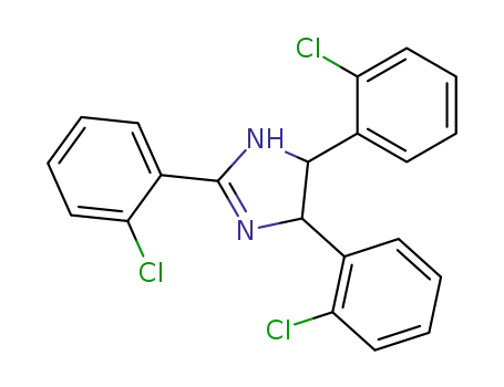 Molecular Structure of 51625-61-7 (1H-Imidazole, 2,4,5-tris(2-chlorophenyl)-4,5-dihydro-, cis-)