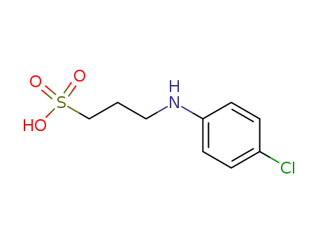 Molecular Structure of 71742-82-0 (1-Propanesulfonic acid, 3-[(4-chlorophenyl)amino]-)