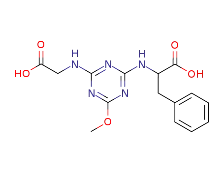 Molecular Structure of 66449-88-5 (Phenylalanine,
N-[4-[(carboxymethyl)amino]-6-methoxy-1,3,5-triazin-2-yl]-)