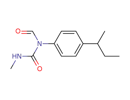 Molecular Structure of 62719-76-0 (Urea, N-formyl-N'-methyl-N-[4-(1-methylpropyl)phenyl]-)