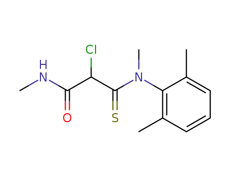 Molecular Structure of 61975-49-3 (Propanamide,
2-chloro-3-[(2,6-dimethylphenyl)methylamino]-N-methyl-3-thioxo-)