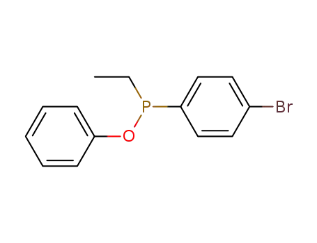Molecular Structure of 65924-31-4 (Phosphinous acid, (4-bromophenyl)ethyl-, phenyl ester)