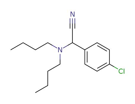 Molecular Structure of 64661-36-5 (Benzeneacetonitrile, 4-chloro-a-(dibutylamino)-)