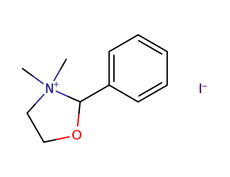 Molecular Structure of 89221-96-5 (Oxazolidinium, 3,3-dimethyl-2-phenyl-, iodide)