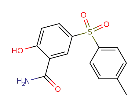 Molecular Structure of 61622-19-3 (Benzamide, 2-hydroxy-5-[(4-methylphenyl)sulfonyl]-)