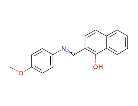 Molecular Structure of 32476-26-9 (1-Naphthalenol, 2-[[(4-methoxyphenyl)imino]methyl]-)