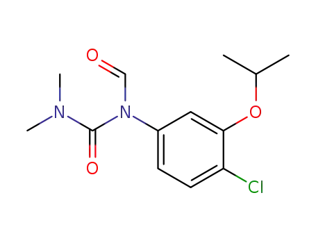Molecular Structure of 62719-50-0 (Urea, N-[4-chloro-3-(1-methylethoxy)phenyl]-N-formyl-N',N'-dimethyl-)
