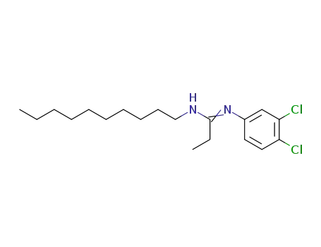 Molecular Structure of 67805-41-8 (Propanimidamide, N-decyl-N'-(3,4-dichlorophenyl)-)