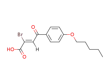 Molecular Structure of 62179-92-4 (2-Butenoic acid, 2-bromo-4-oxo-4-[4-(pentyloxy)phenyl]-, (Z)-)
