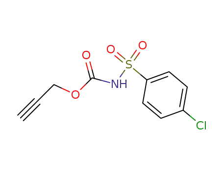 Molecular Structure of 63924-45-8 (Carbamic acid, [(4-chlorophenyl)sulfonyl]-, 2-propynyl ester)
