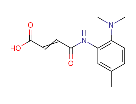 Molecular Structure of 64164-77-8 (2-Butenoic acid, 4-[[2-(dimethylamino)-5-methylphenyl]amino]-4-oxo-,
(Z)-)