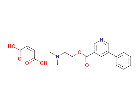 3-Pyridinecarboxylic acid, 5-phenyl-, 2-(dimethylamino)ethyl ester,
(2Z)-2-butenedioate (1:1)