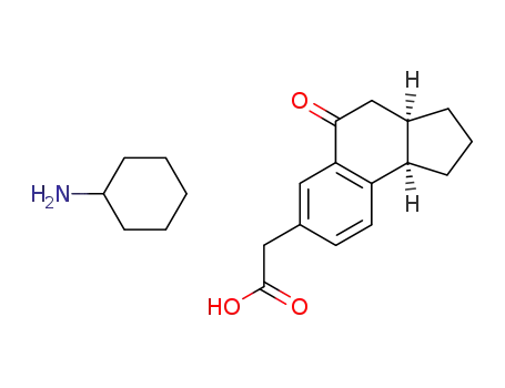 Molecular Structure of 61439-99-4 (1H-Benz[e]indene-7-acetic acid, 2,3,3a,4,5,9b-hexahydro-5-oxo-,
compd. with cyclohexanamine (1:1))