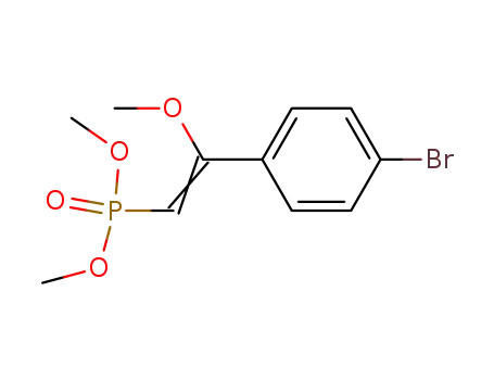 Molecular Structure of 61463-89-6 (Phosphonic acid, [2-(4-bromophenyl)-2-methoxyethenyl]-, dimethyl
ester)