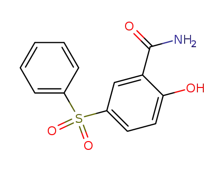 Molecular Structure of 61622-18-2 (Benzamide, 2-hydroxy-5-(phenylsulfonyl)-)