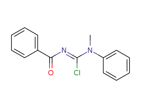 Molecular Structure of 56417-26-6 (Carbamimidic chloride, N'-benzoyl-N-methyl-N-phenyl-)