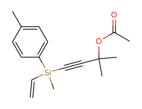 Molecular Structure of 63242-84-2 (3-Butyn-2-ol, 4-[ethenylmethyl(4-methylphenyl)silyl]-2-methyl-, acetate)