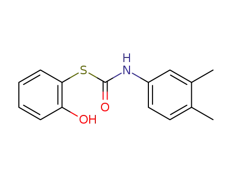 Molecular Structure of 63746-94-1 (Carbamothioic acid, (3,4-dimethylphenyl)-, S-(2-hydroxyphenyl) ester)