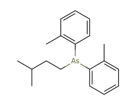 Molecular Structure of 58194-59-5 (Arsine, (3-methylbutyl)bis(2-methylphenyl)-)