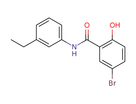 Molecular Structure of 62469-10-7 (Benzamide, 5-bromo-N-(3-ethylphenyl)-2-hydroxy-)