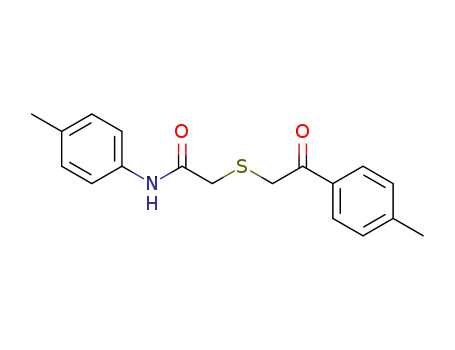 Molecular Structure of 61883-74-7 (Acetamide, N-(4-methylphenyl)-2-[[2-(4-methylphenyl)-2-oxoethyl]thio]-)