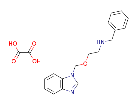 2-(3H-benzimidazol-1-ium-1-ylmethoxy)ethyl-(phenylmethyl)azanium;oxalate