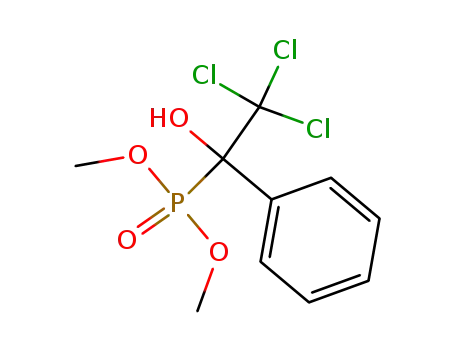 Molecular Structure of 64071-69-8 (Phosphonic acid, (2,2,2-trichloro-1-hydroxy-1-phenylethyl)-, dimethyl
ester)