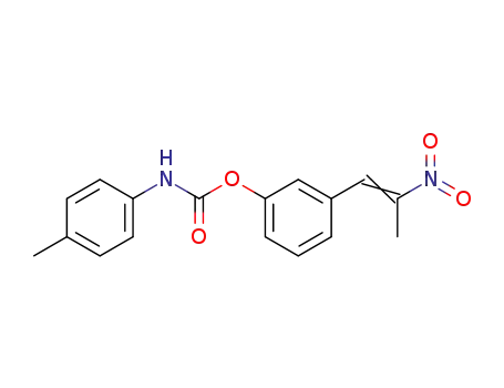 Molecular Structure of 61131-74-6 (Carbamic acid, (4-methylphenyl)-, 3-(2-nitro-1-propenyl)phenyl ester)