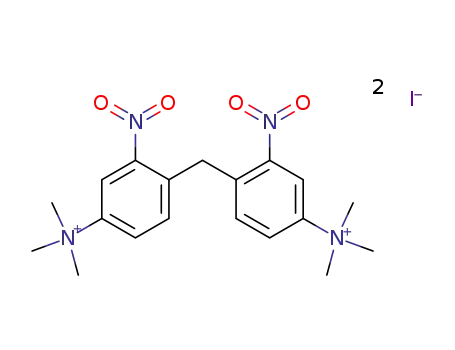 Molecular Structure of 64379-90-4 (Benzenaminium, 4,4'-methylenebis[N,N,N-trimethyl-3-nitro-, diiodide)