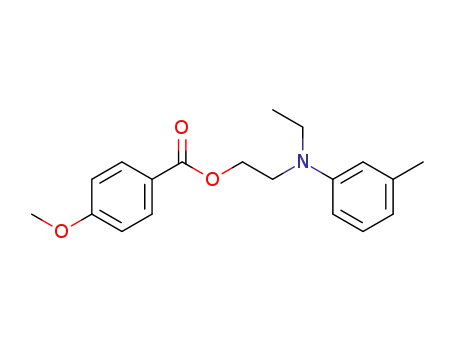 Molecular Structure of 13381-83-4 (Benzoic acid, 4-methoxy-, 2-[ethyl(3-methylphenyl)amino]ethyl ester)