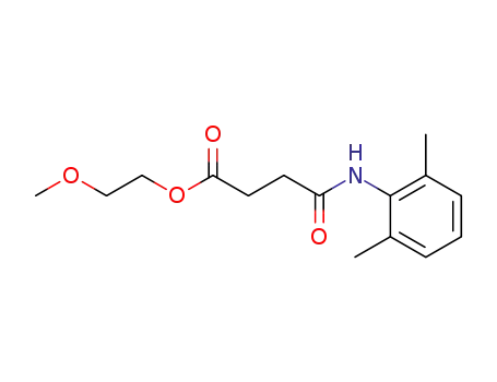 Molecular Structure of 62593-63-9 (Butanoic acid, 4-[(2,6-dimethylphenyl)amino]-4-oxo-, 2-methoxyethyl
ester)