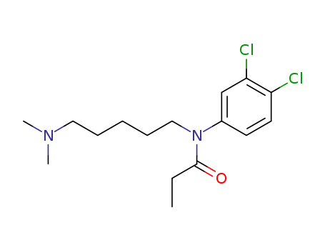 Molecular Structure of 67446-94-0 (Propanamide, N-(3,4-dichlorophenyl)-N-[5-(dimethylamino)pentyl]-)