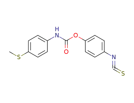 Molecular Structure of 62097-95-4 (Carbamic acid, [4-(methylthio)phenyl]-, 4-isothiocyanatophenyl ester)