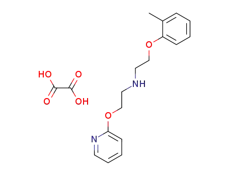 Molecular Structure of 62119-29-3 (Ethanamine, N-[2-(2-methylphenoxy)ethyl]-2-(2-pyridinyloxy)-,
ethanedioate (1:1))